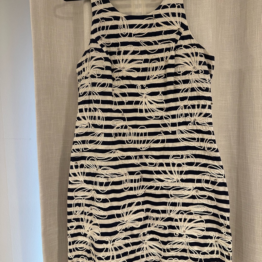 Lilly Pulitzer Navy and White Striped Dress
